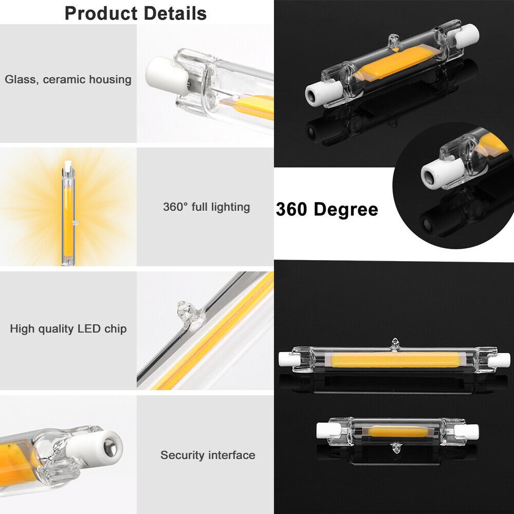 Bóng Đèn LED 7S 78mm 15W 20W 30W 40W 50W 110V 220V Chất Lượng Cao