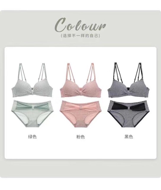 hót bộ áo lót nhún nơ kẻ thông hơi mới 2020