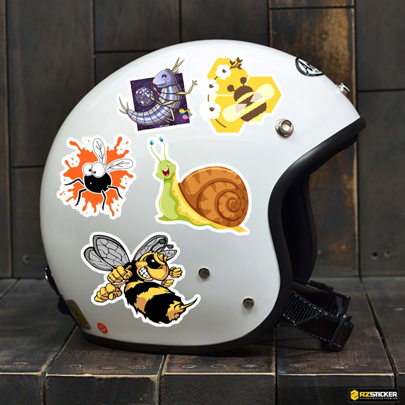 Sticker Chủ Đề Côn Trùng Dễ Thương | STK71 | Hình Dán Sticker Trang Trí Mũ Bảo Hiểm Sổ Tay Bình Nước Bình Sữa