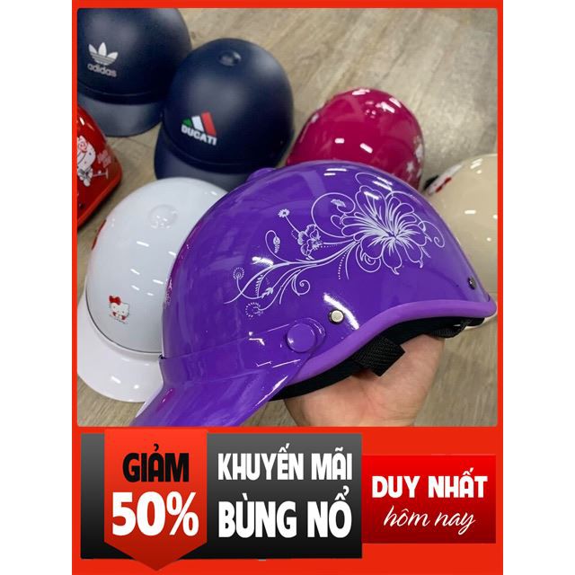 [ Sale 50% ] Mũ bảo hiểm thời trang 3 lớp cao cấp( ảnh thật) thời trang elly