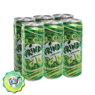 Lốc 6 lon nước uống có gas Mirinda vị soda kem 330ml