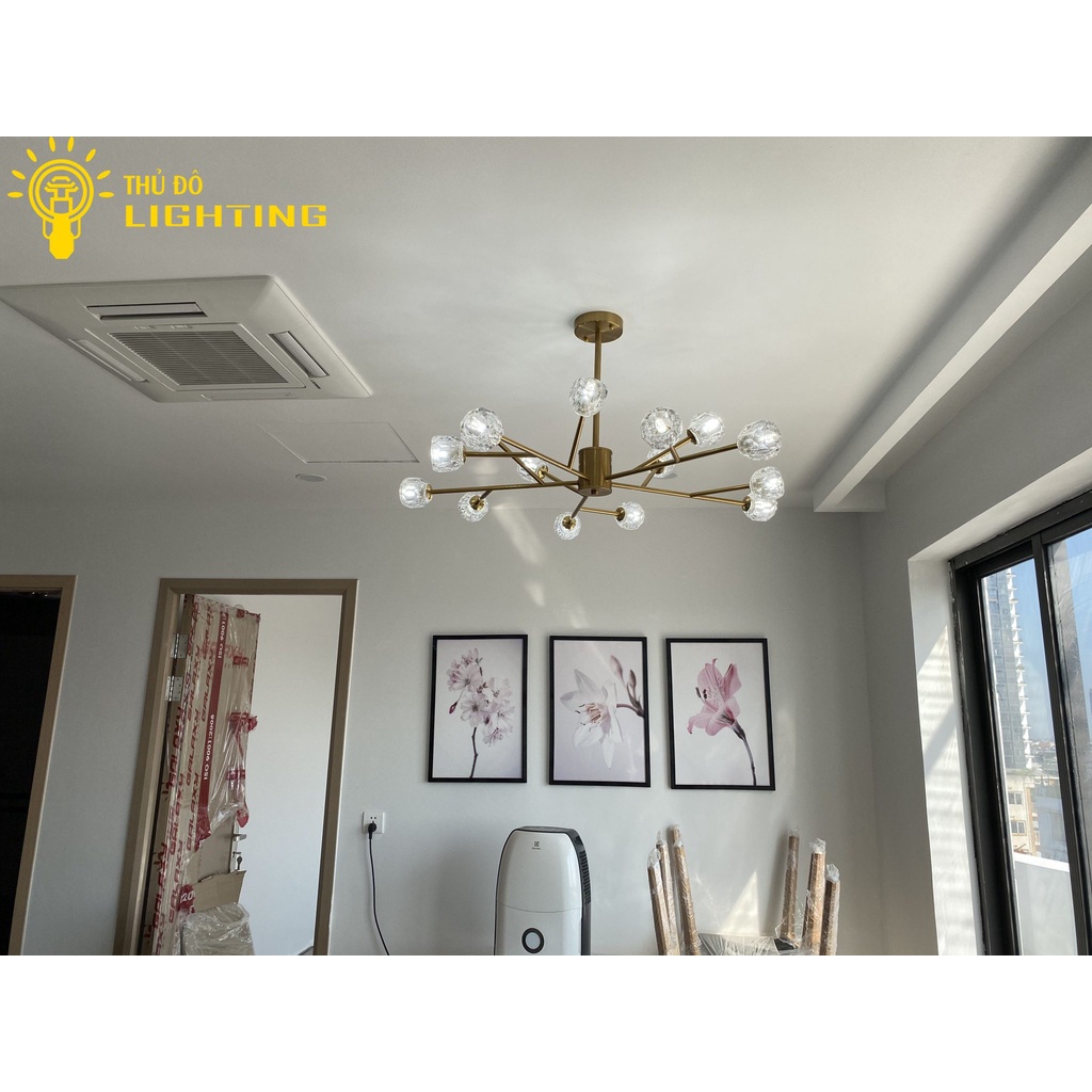 Đèn Chùm Trang Trí Phòng Khách Phòng Ngủ THỦ ĐÔ LIGHTING Mang Phong Cách Hiện Đại Hera Phale 9557