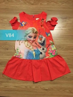 Đầm lanh Elsa tay rớt vai