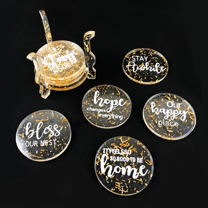 Bộ Khuôn Silicone Làm Đế Lót Ly Hình Tròn DIY