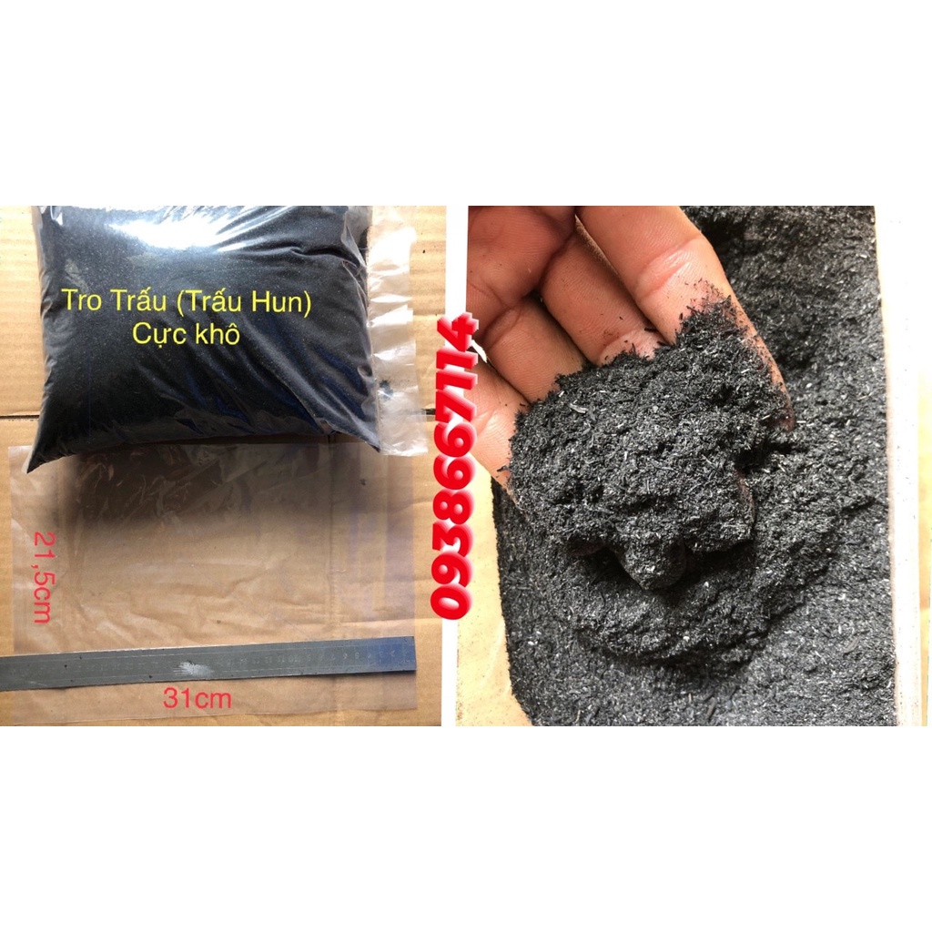 1kg Tro Trấu - Trấu hun trồng cây.