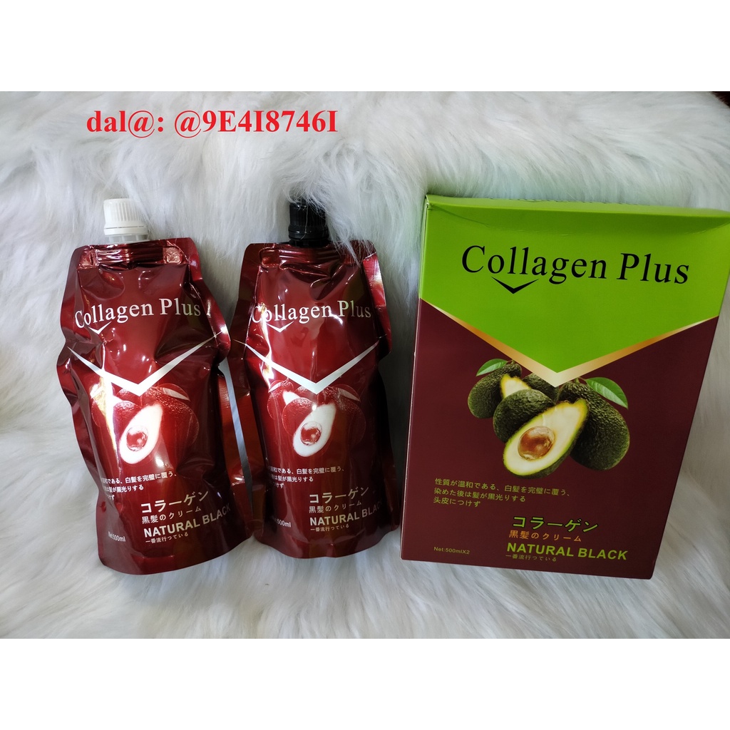 Nhuộm đen phủ được tóc bạc Bơ đỏ Collagen Plus
