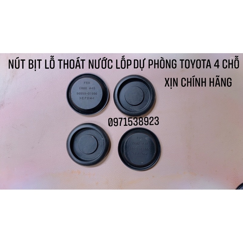 Nút cao su bịt lỗ thoát nước lốp dự phòng toyota xịn chính hãng 90950-01960 giá 1 chiếc