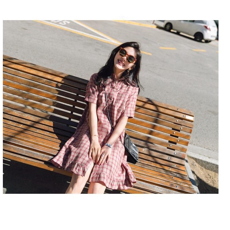 Đầm Sơ Mi Sọc Ca Rô Dáng Chữ A Plus Size Thời Trang Sành Điệu