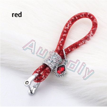 Móc Khóa Da PU Đính Pha Lê Lấp Lánh Nhiều Màu Sắc Dành Cho Cặp Đôi