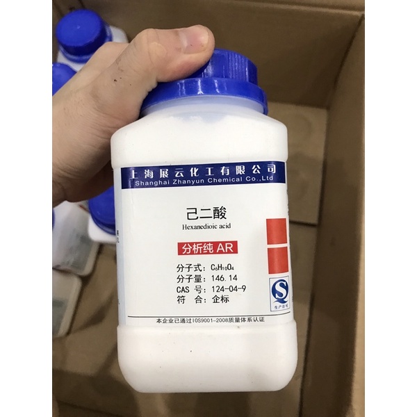 Hoá chất Adipic Aci.d C6H10O4 CAS 124-04-9 lọ 500g hexanedioic aci.d