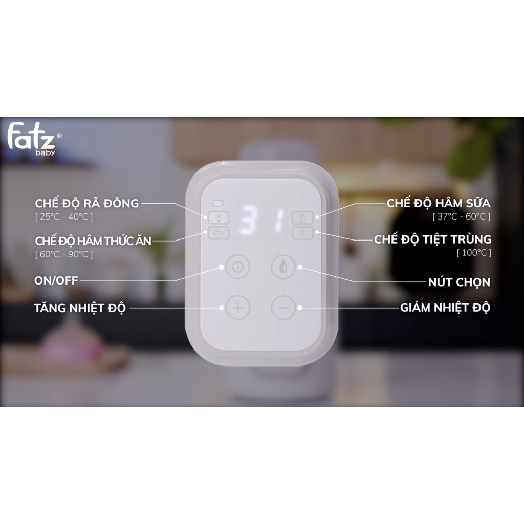 Máy hâm sữa và tiệt trùng siêu tốc Fatzbaby