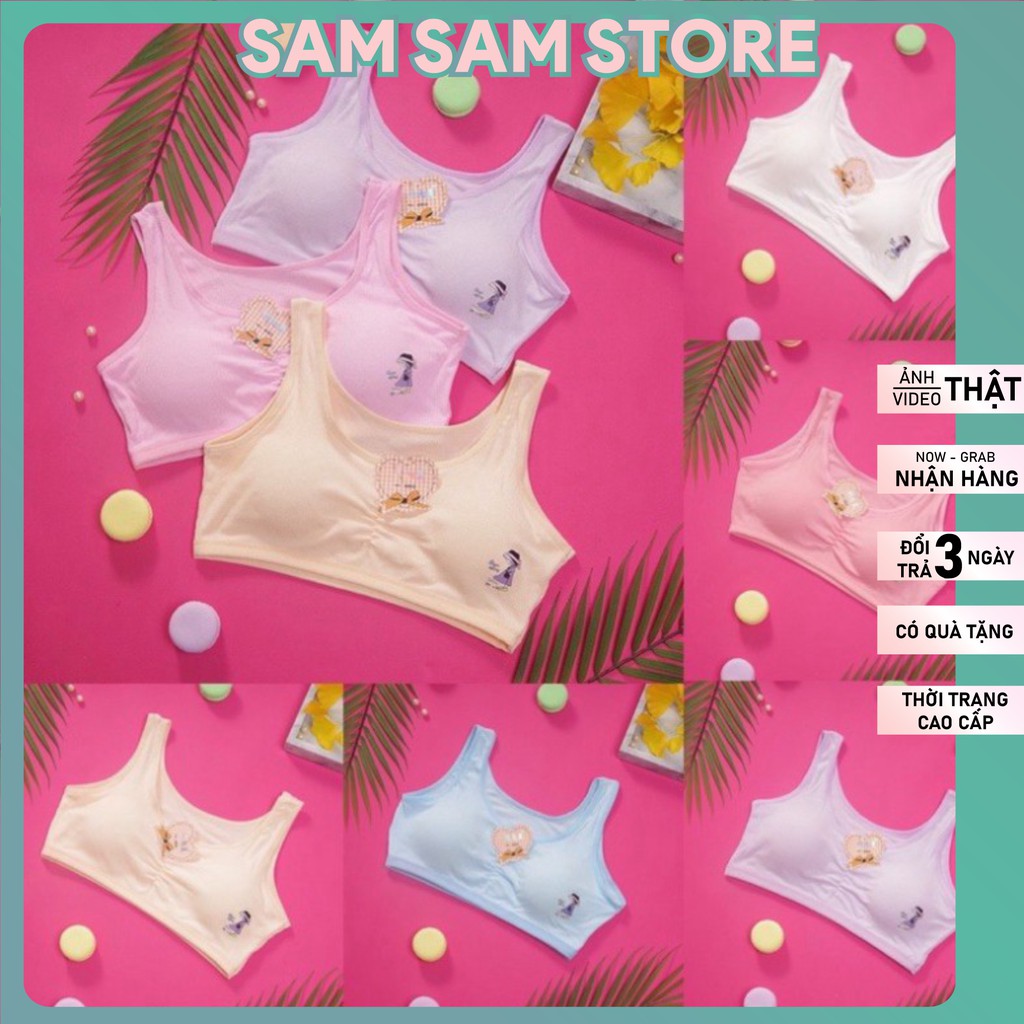 Áo Ngực Nữ SAM SAM Bra Cho Học Sinh Sinh Viên Chất Cotton Mềm Và Mát SAM SAM