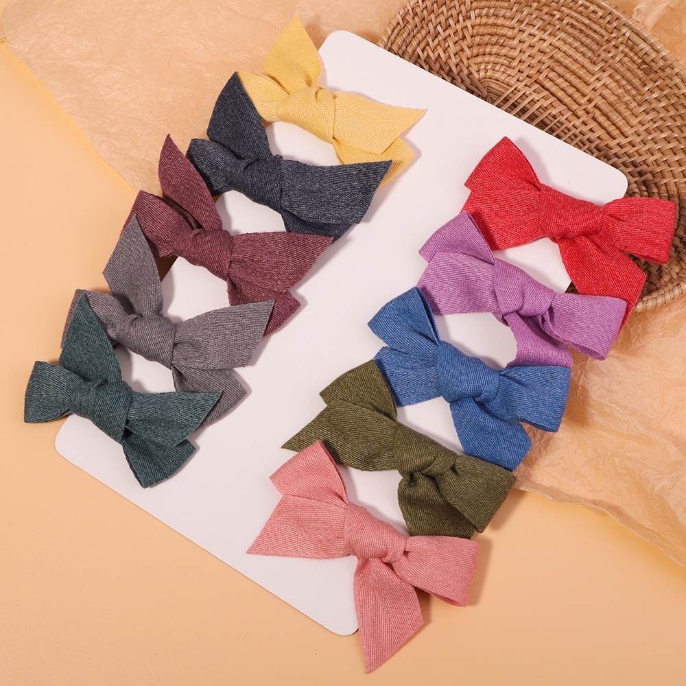 KIDSBOWS Set 10 Kẹp Tóc Hình Nơ Dễ Thương Cho Bé Gái