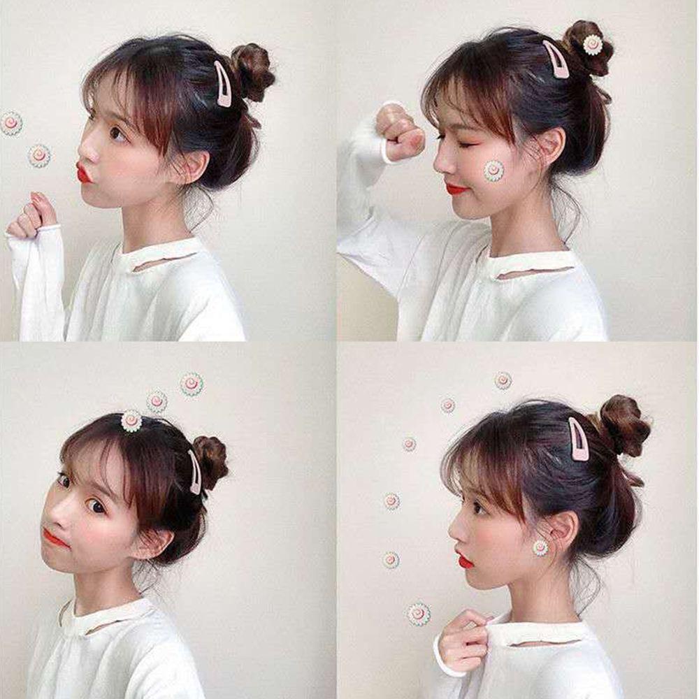 Kẹp Tóc Kim Loại Màu Trơn Thời Trang Cho Nữ