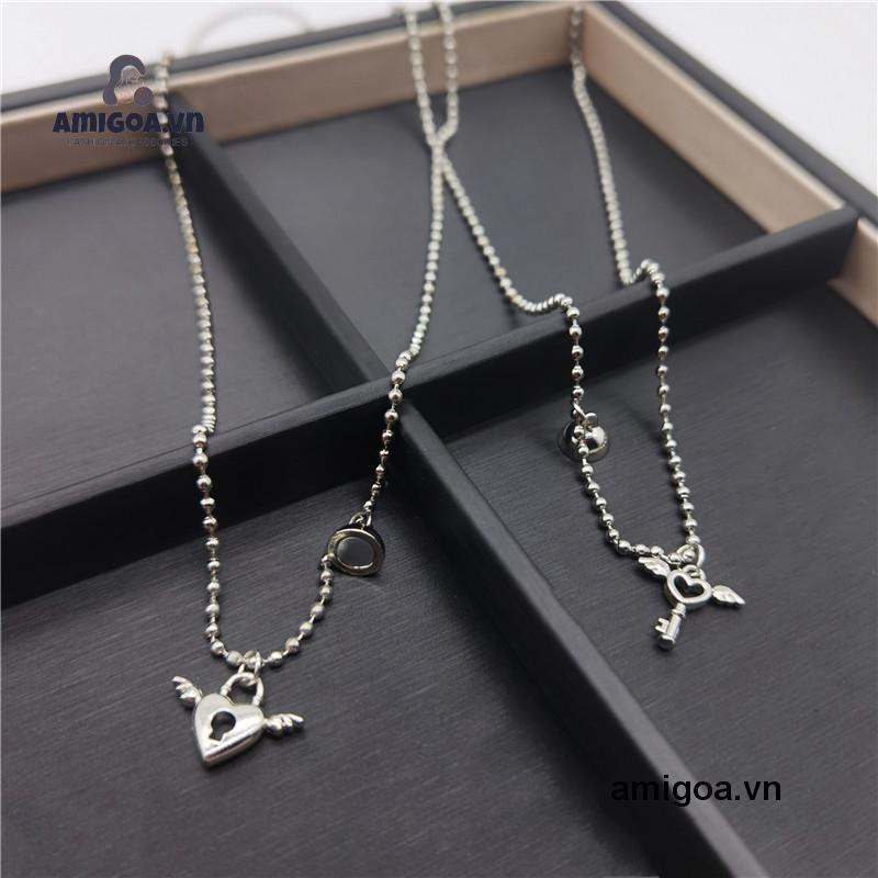 ✨✨Vòng cổ Chuỗi Hạt Tròn Có Khóa Nam Châm Thiết Kế Đơn Giản Thời Trang Cho Cặp Đôi