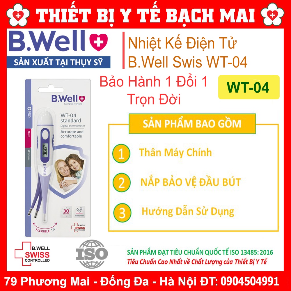 Nhiệt Kế Điện Tử Dạng Bút Bwell WT-04 Bảo Hành Trọn Đời