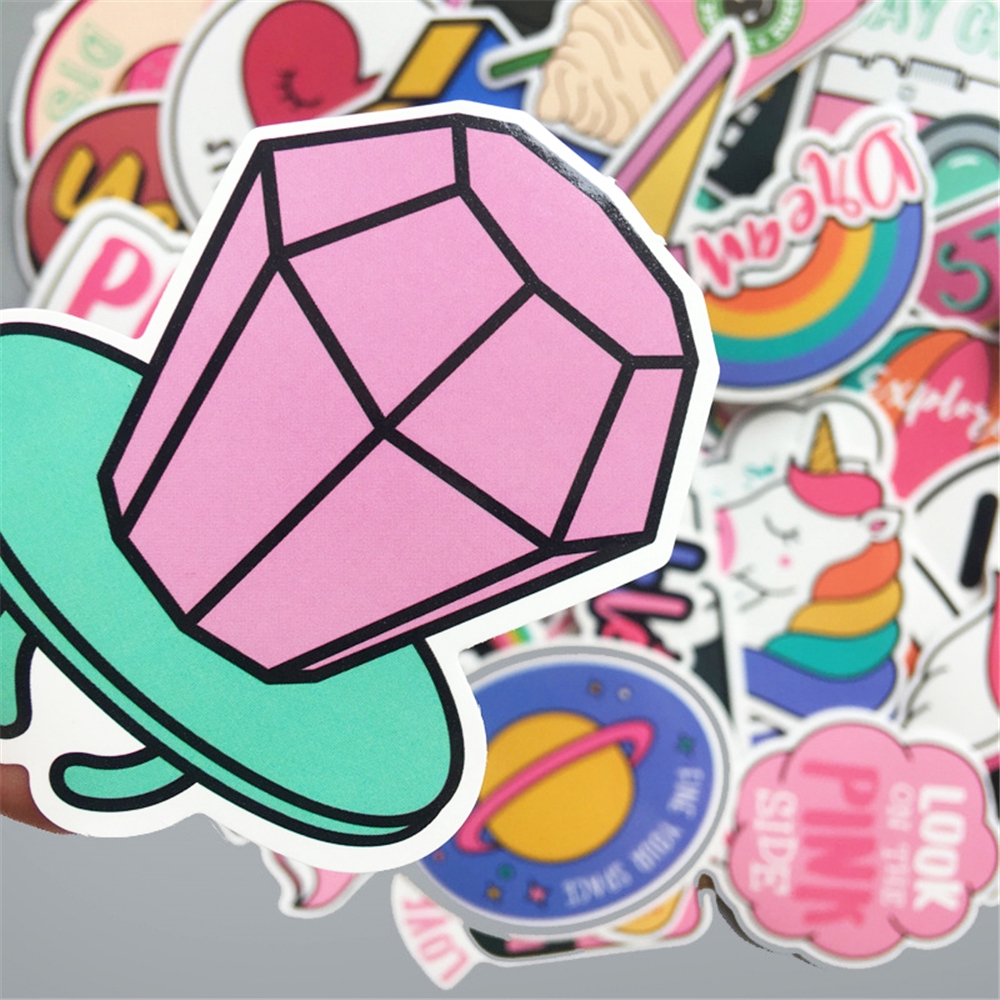 50/60 chiếc Vinyl PVC Văn phòng phẩm DIY Craft Cartoon Photo Laptop Hành lý Dán