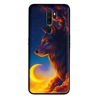 Ốp Lưng A5 2020, A9 2020 - Sói Và Mặt Trăng