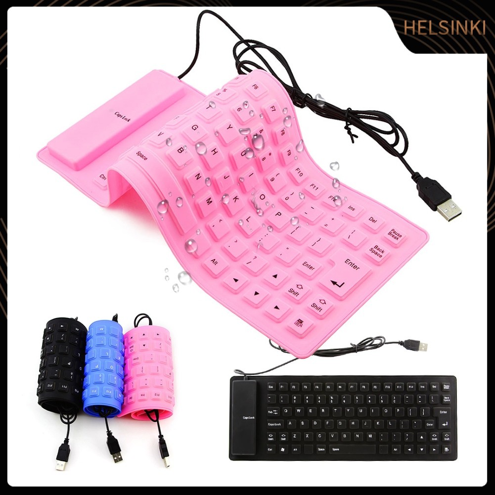 Bàn Phím Silicone Có Dây Gấp Gọn 85 Phím Cho Laptop / Máy Tính