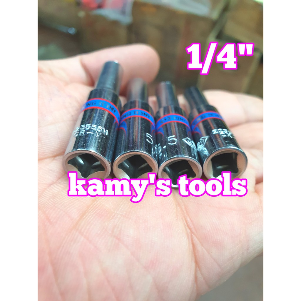 Đầu tuýp đầu khẩu dài 1/4 Kingtony model 2235