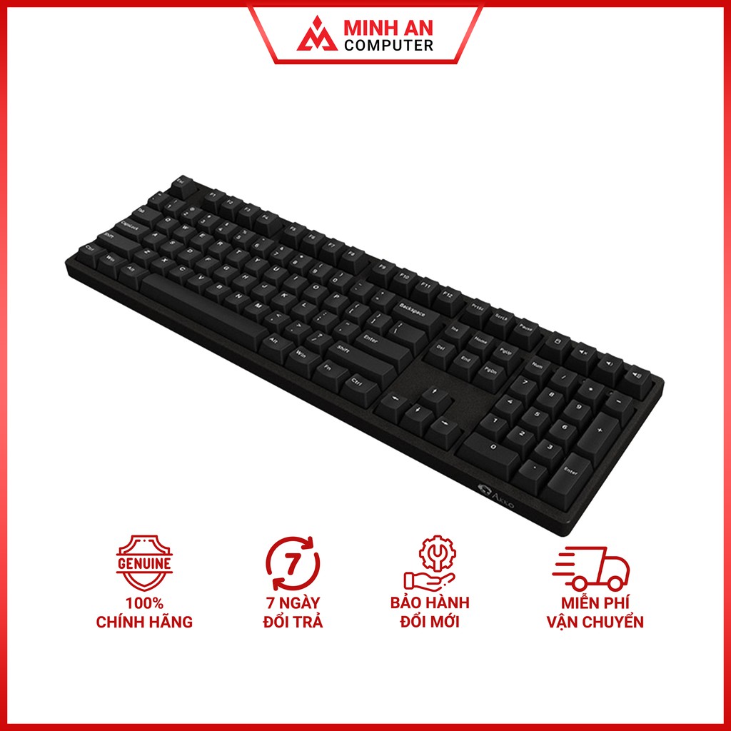 Bàn phím cơ AKKO 3108 Double Shot PBT Black - Blue Switch