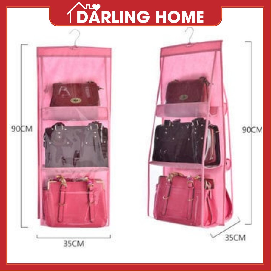 Túi Treo Đựng Túi Xách, Giá Treo Túi Xách Chống Bụi 6 Ngăn Tiện Lợi