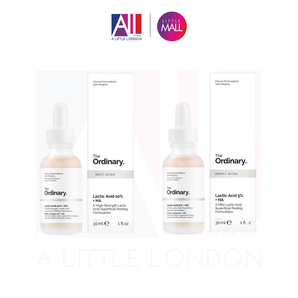 Tẩy Tế Bào Chết Sáng Da, Mờ Thâm Aha The Ordinary Lactic Acid 5% / 10% + Ha (Bill Anh)