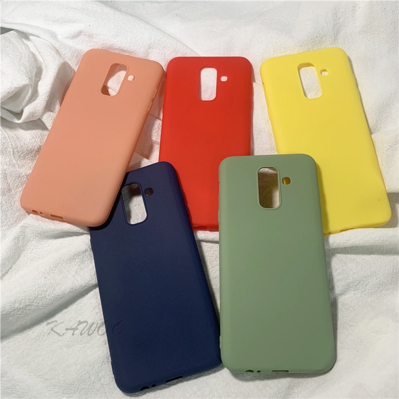 Ốp Lưng TPU Mềm Màu Trơn Siêu Mỏng Cho Samsung Galaxy A6 Plus 2018 A8