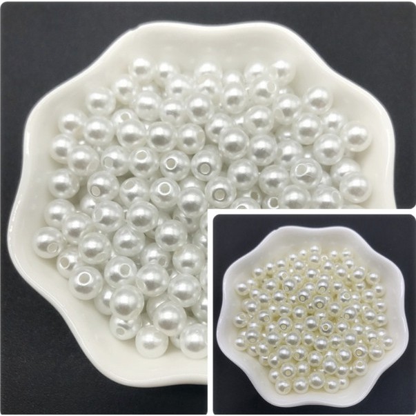 Chuỗi hạt ngọc trai giả 3.4.6.8.10.12.14.16.18.20mm tự làm trang sức