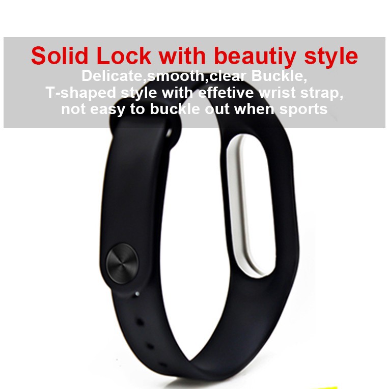 Duo Teng Dây Đeo Silicon Thay Thế Màu Trơn Cho Xiaomi Mi Band 2