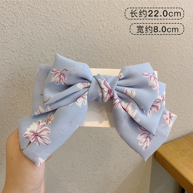 Kẹp tóc phối nơ họa tiết tùy chọn dễ thương