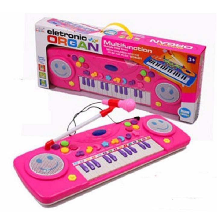 Siêu rẻ Đàn Organ Điện Tử Kèm Micro Cho Bé Yêu Phát Triển Trí Não Tặng Kèm 4 Pin Con Thỏ shop bán sỉ