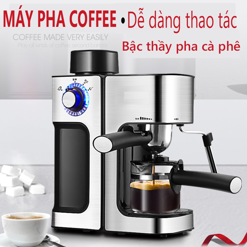 Máy Pha Cà Phê Tự Máy Pha Cafe Mini  Cho Hộ Gia Đình Và Văn phòng-Tiện lợi, Sang trọng - Hạn bảo hành 6 tháng