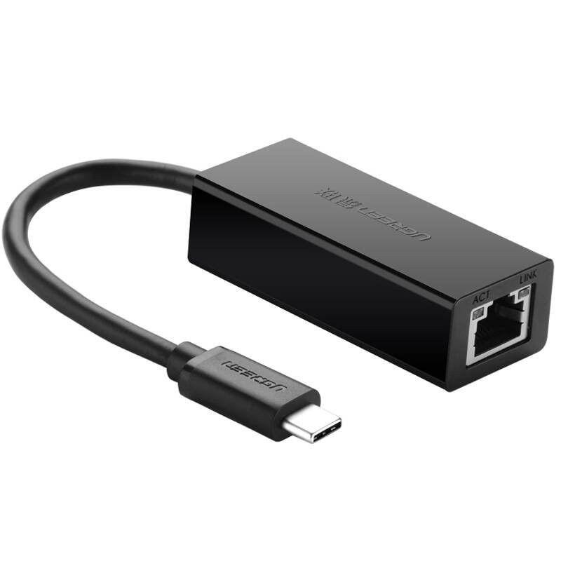 Bộ chuyển đổi USB Type C san LAN 10/100 Mbps Ethernet UGREEN 30287 (màu đen)