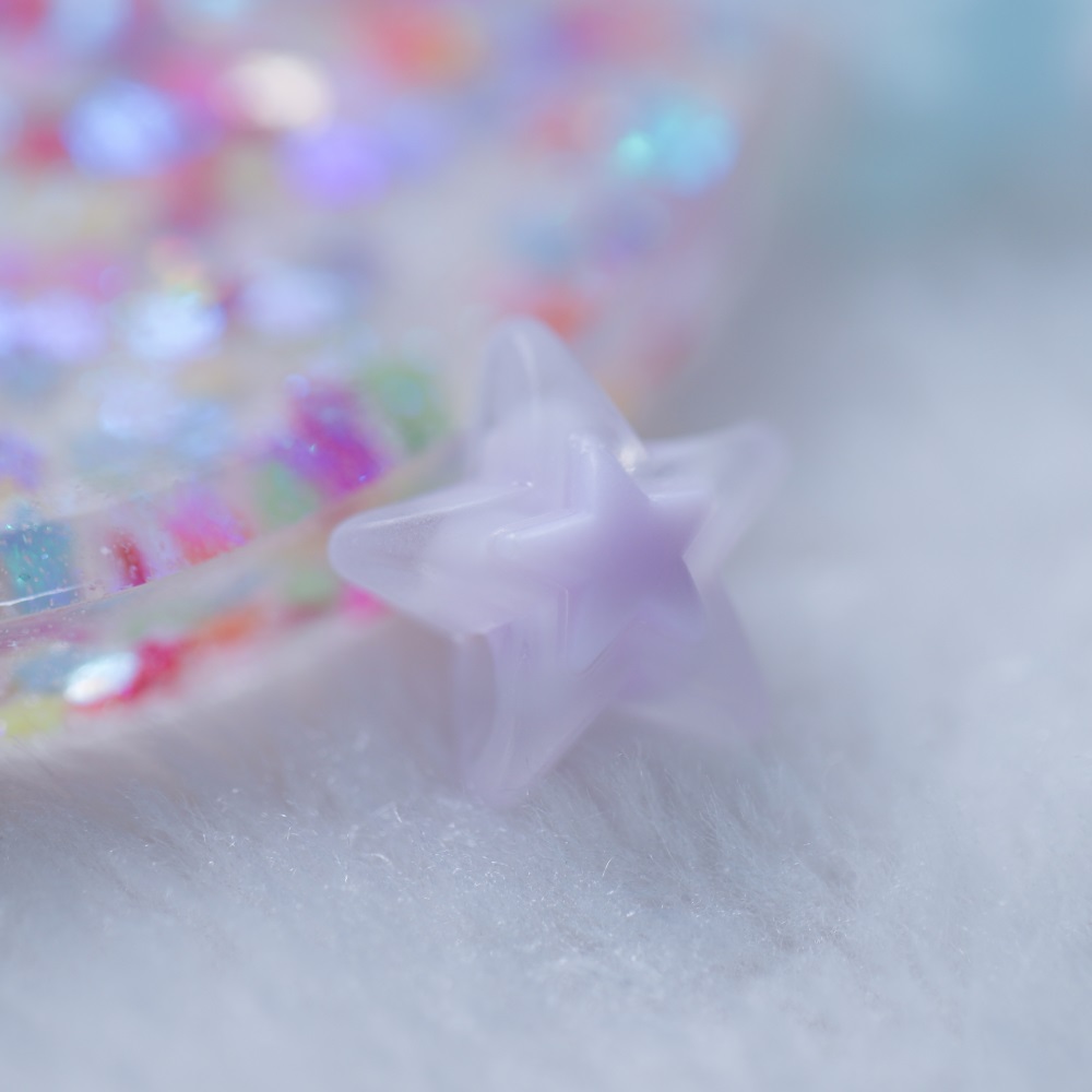 Set 20 hạt xỏ làm đồ trang sức thời trang hình ngôi sao/trái tim bằng nhựa acrylic