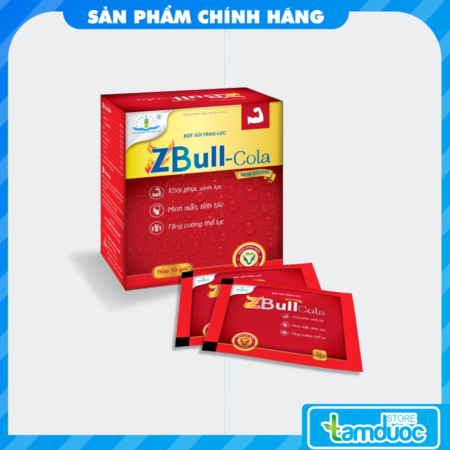 Bột Sủi Tăng Lực Zbull Cola New Brand (Hộp 10 gói) Khôi Phục Sinh Lực, Min Mẫn Tỉnh Táo, Tăng Cường Thể Lực