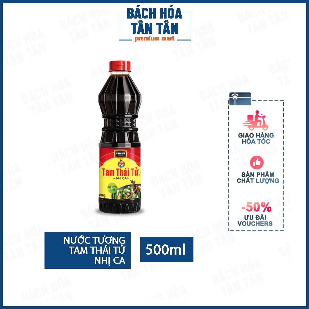 Nước tương Tam Thái Tử nhị ca, chai 500ml