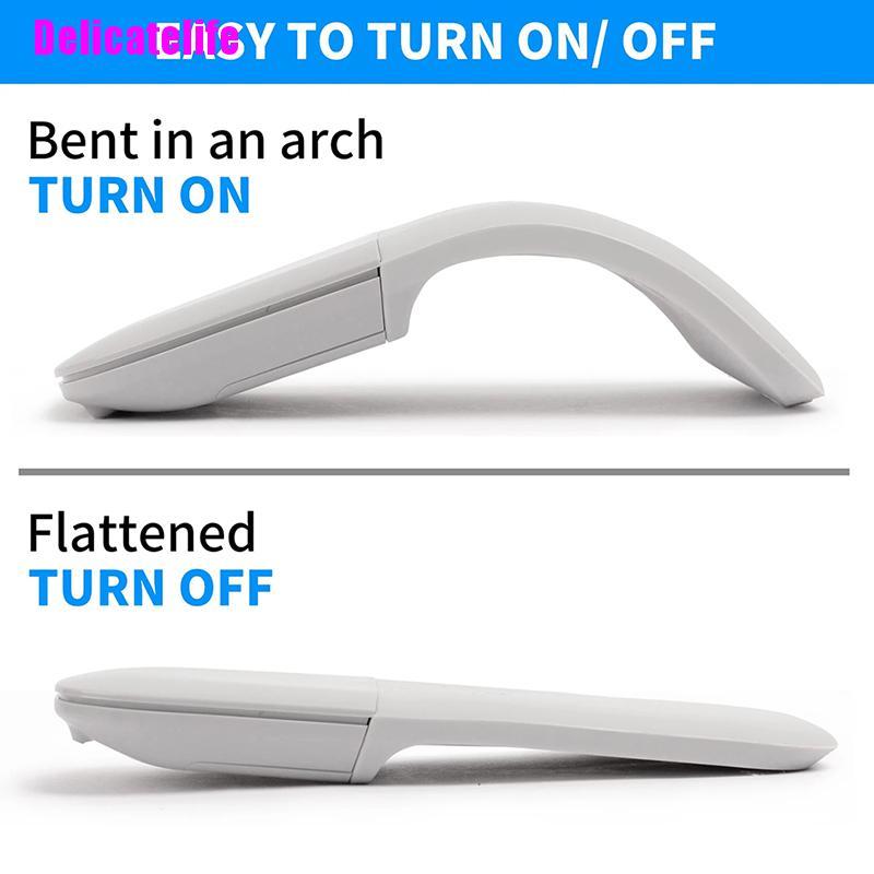 Chuột Không Dây Bluetooth 4.0 Mini Yên Tĩnh Gấp Được Cho Máy Tính Microsoft Surface