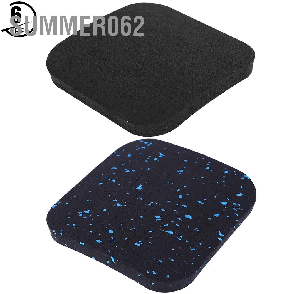 [Hàng Sẵn] Tấm đệm cao su dày 6PCS Máy chạy bộ Giảm chấn giảm xóc Đệm màu tại nhà cho phòng tập thể dục【Summer062】