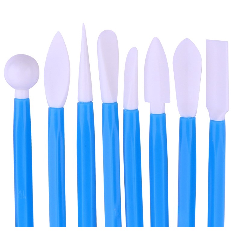 Bộ 9 Dụng Cụ 18 Đầu Điêu Khắc Tạo Hình Đất Sét Cho Trẻ Em Nặn Tượng, Làm Gốm Bằng Nhựa, Tạo Dáng Búp Bê