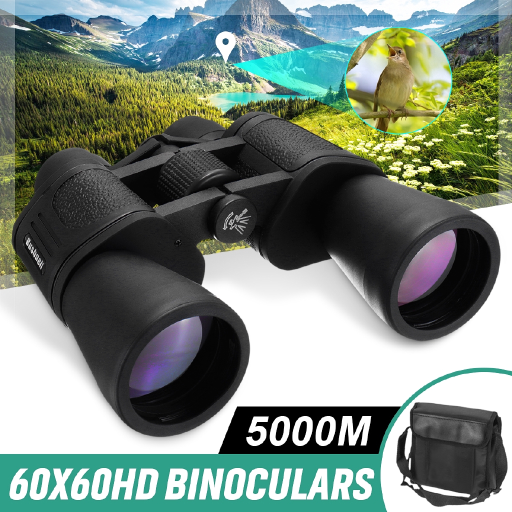 5000m folding binoculars High magnification HD Professional binoculars Zoom Night vision Light for hunting telescopes