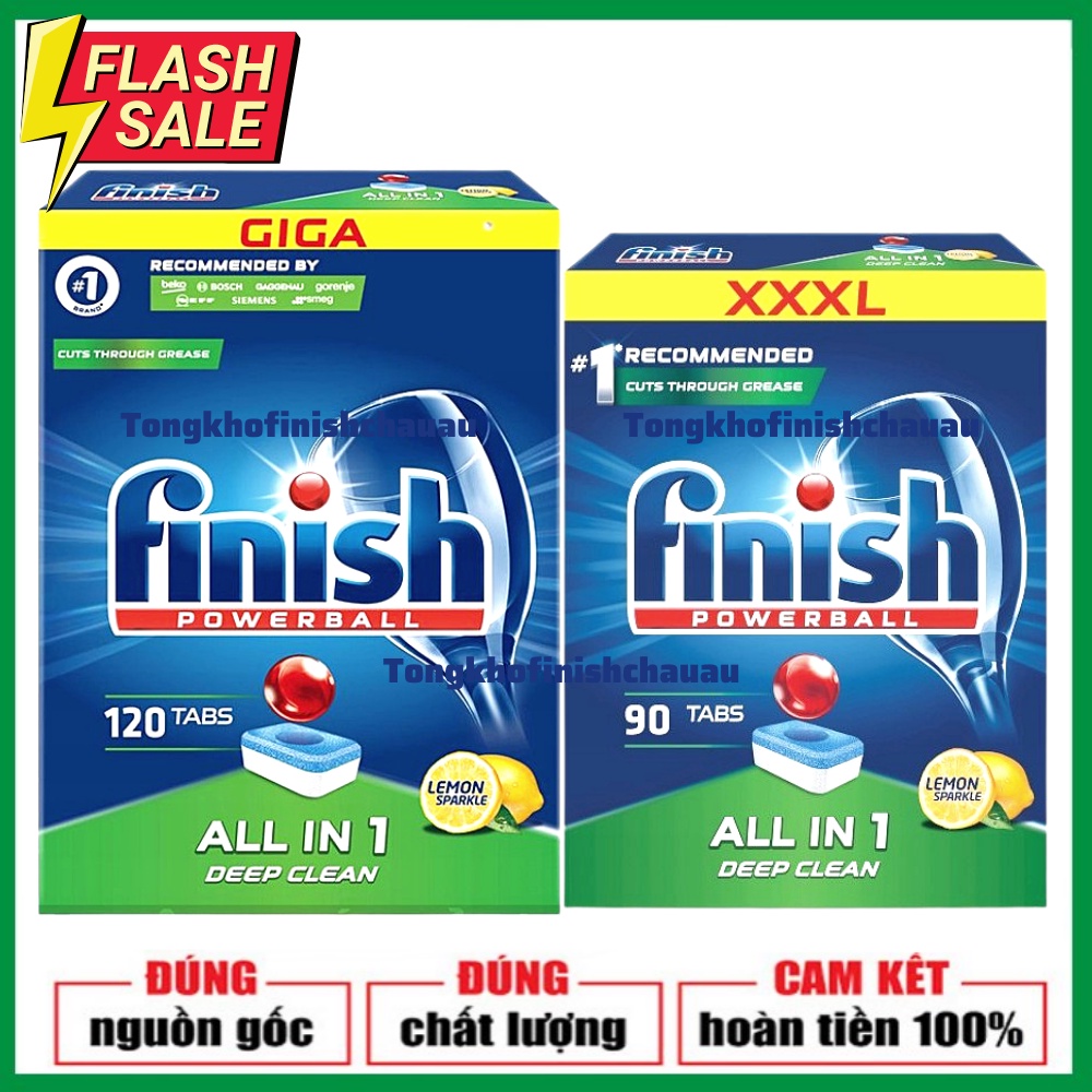 Viên rửa chén bát Finish All in 1 ( hàng chính hãng )