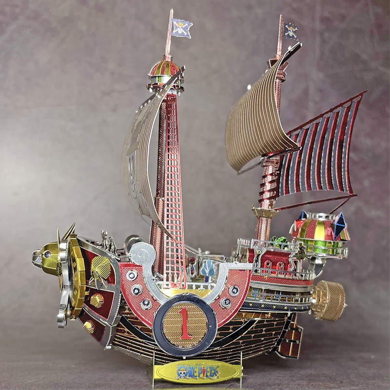 Mô hình 3D kim loại tàu Thousand Sunny băng hải tặc mũ rơm Luffy phim One Piece, Mô hình lắp ráp 3D thép - Chưa Lắp