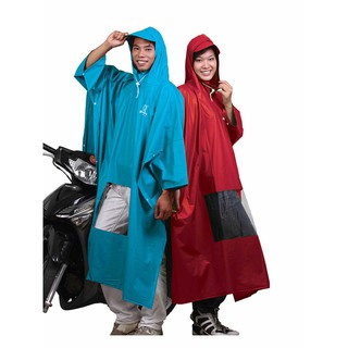 Áo mưa Poncho Cổ Rùa Kiếng 0.17mm trong suốt, bền bỉ