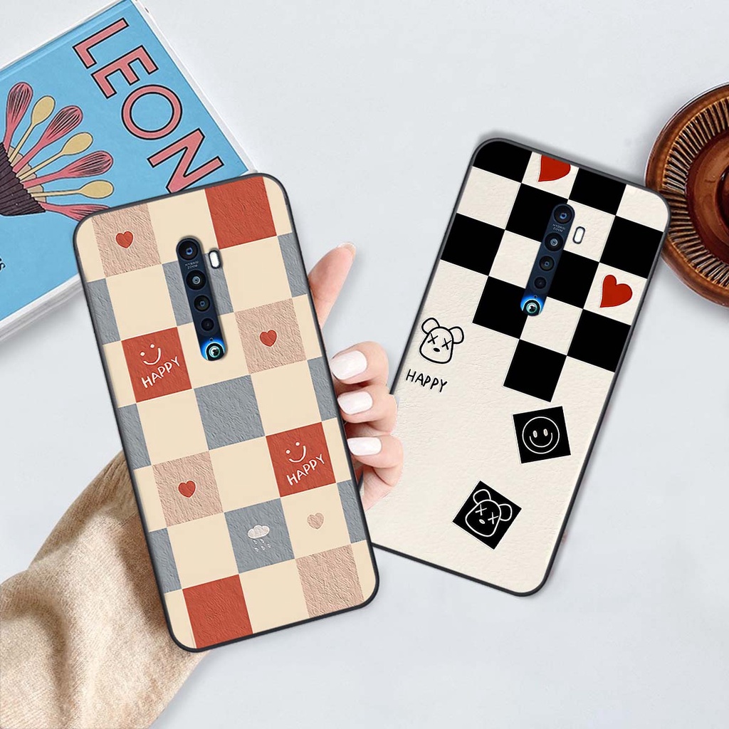 Ốp Oppo Reno 2f / Reno2 F caro trái tim cá tính, thời trang siêu đẹp, siêu phong cách