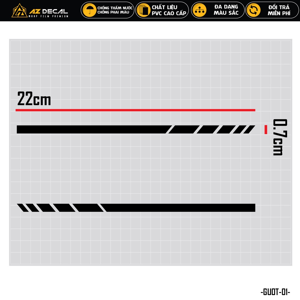 Decal Gương Chiếu Hậu Phản Quang Ô Tô Thiết Kế Cá Tính | GUOT01 | Tem Dán Gương Xe Hơi Oto Chống Nước Dễ Dán