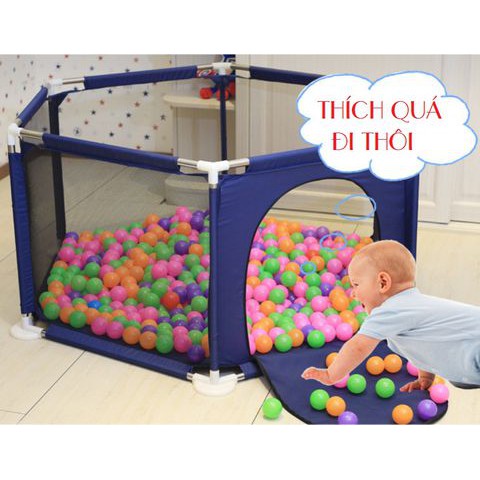 Quây bóng khung inox tặng kèm 10 quả bóng cho bé