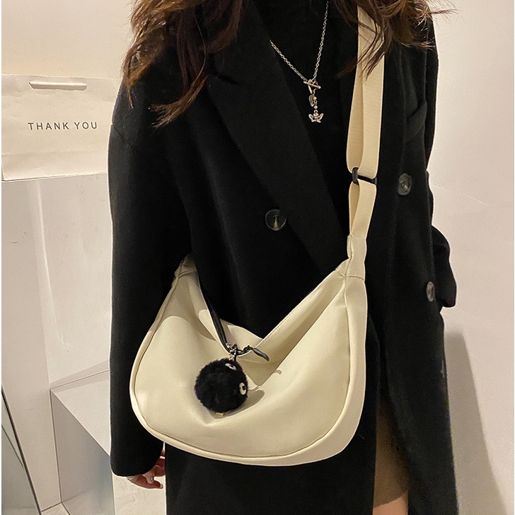 Túi đeo chéo nữ thời trang vải Poly chống nước dáng thuyền phong cách Ulzzang đi chơi chụp ảnh cá tính