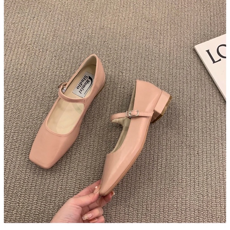 GIÀY BÚP BÊ ULZZANG MŨI VUÔNG PHONG CÁCH BALLET MÃ CAO CẤP