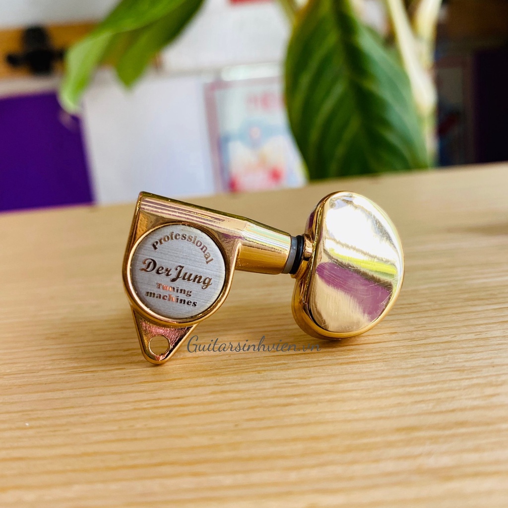 Khóa Đàn Guitar Acoustic Derjung Màu Vàng Cao Cấp - Khóa Đàn Guitar Đẹp Mắt